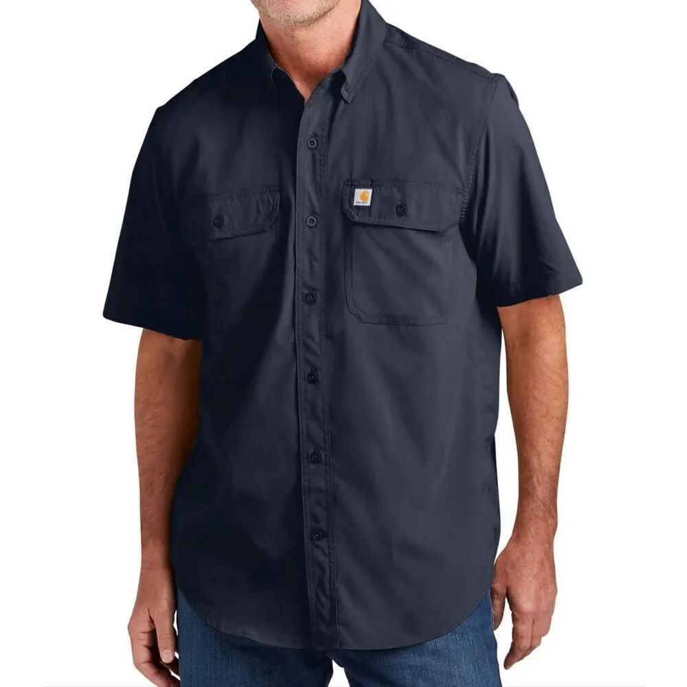 Carhartt charcoal  cotton short sleeve button down XL black